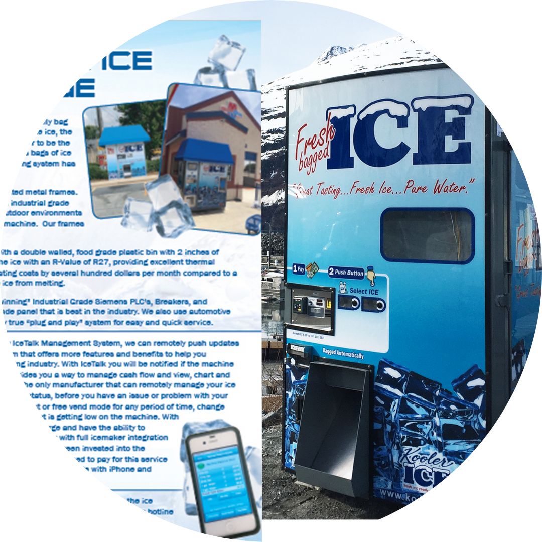 Ice vending machine brochure